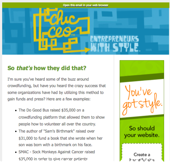 Newsletter example